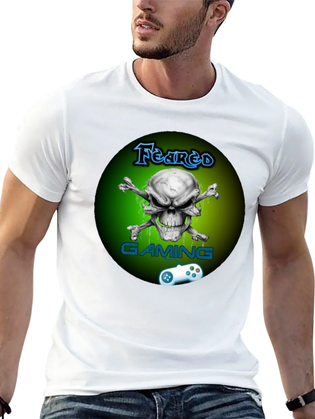 Feared Gaming T-Shirt - Skull & Crossbones Design product image 4