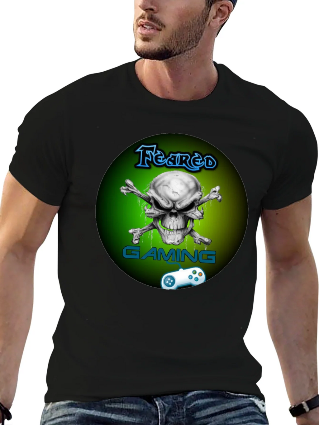Feared Gaming T-Shirt - Skull & Crossbones Design product image 9