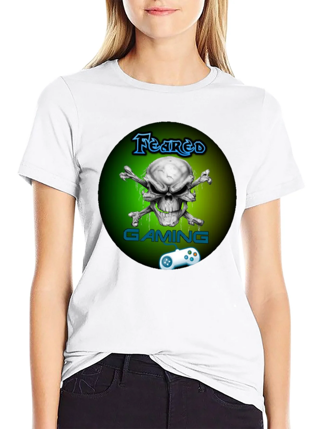 Feared Gaming T-Shirt - Skull & Crossbones Design product image 11