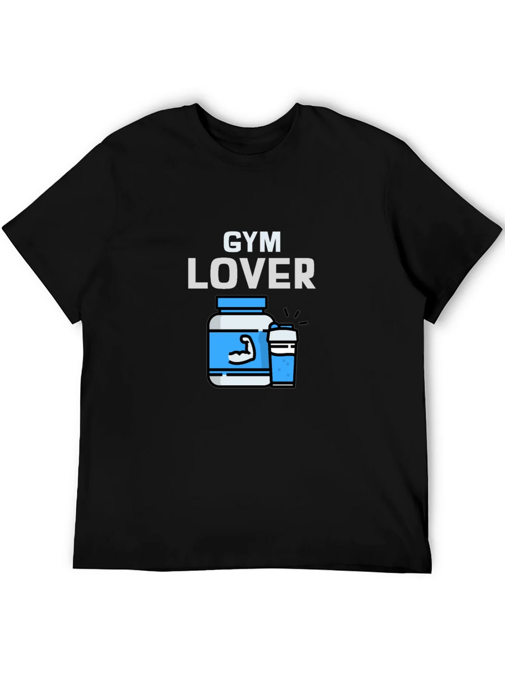 Gym Lover Graphic T-Shirt Black product image 8