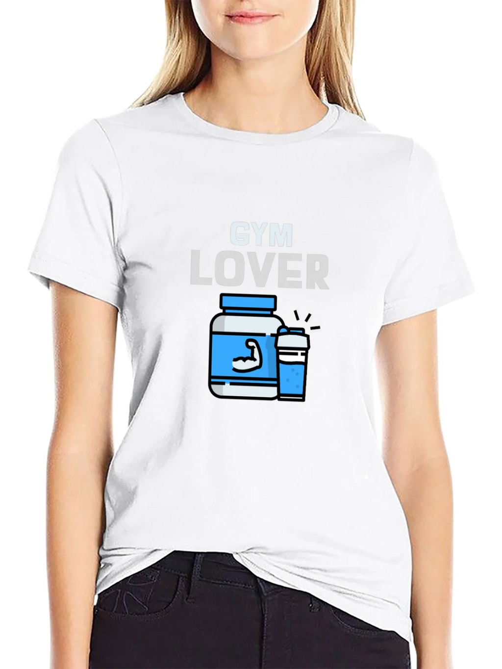 Gym Lover Graphic T-Shirt Black product image 11
