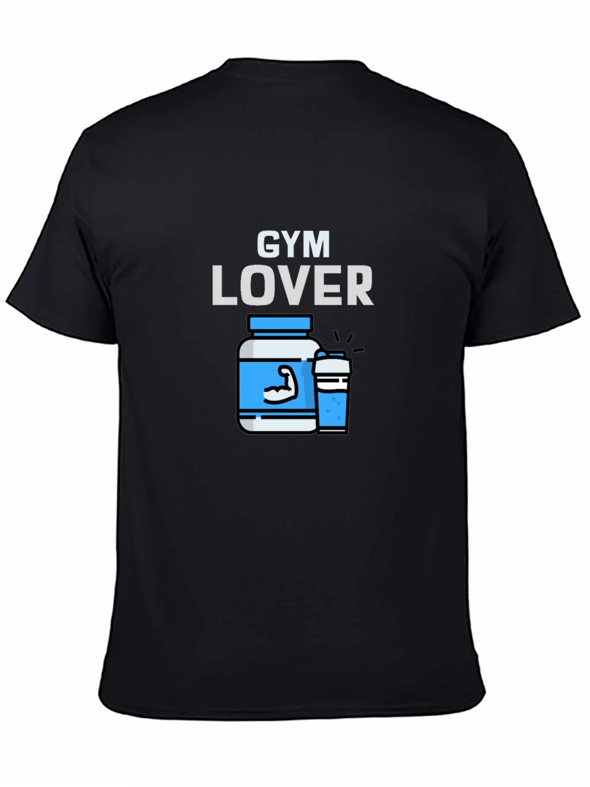 Gym Lover Graphic T-Shirt Black product image 7