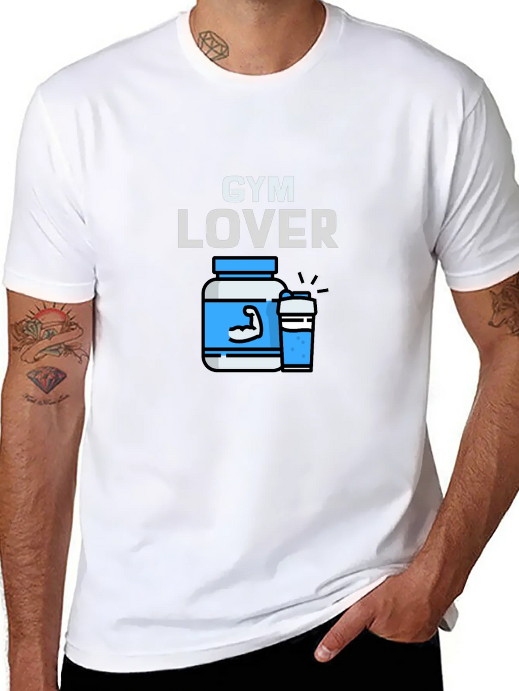 Gym Lover Graphic T-Shirt Black product image 10