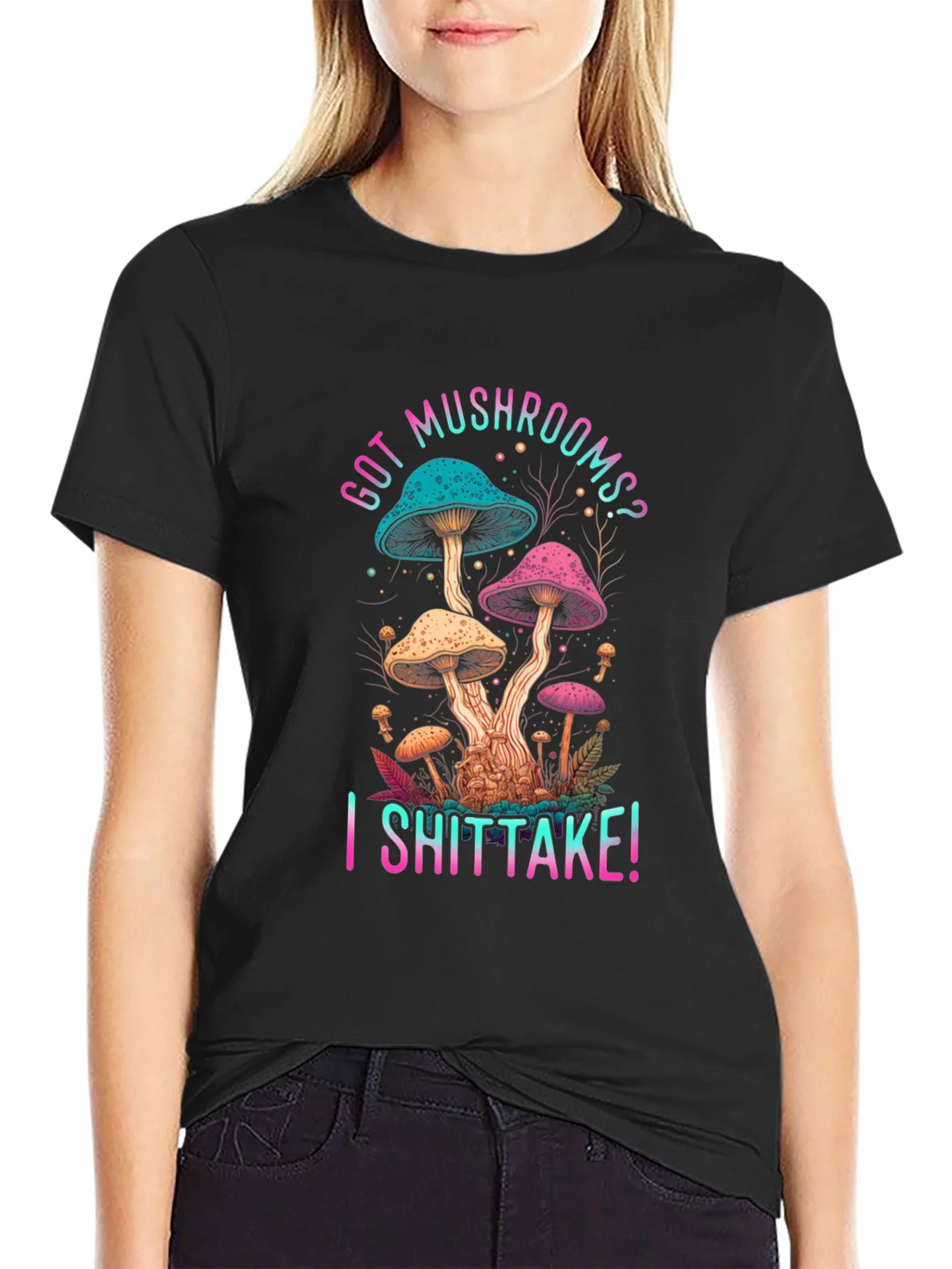 Got Mushrooms? I Shiitake! Funny Graphic Tee product image 5