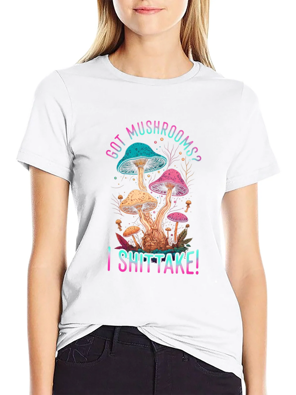 Got Mushrooms? I Shiitake! Funny Graphic Tee product image 11