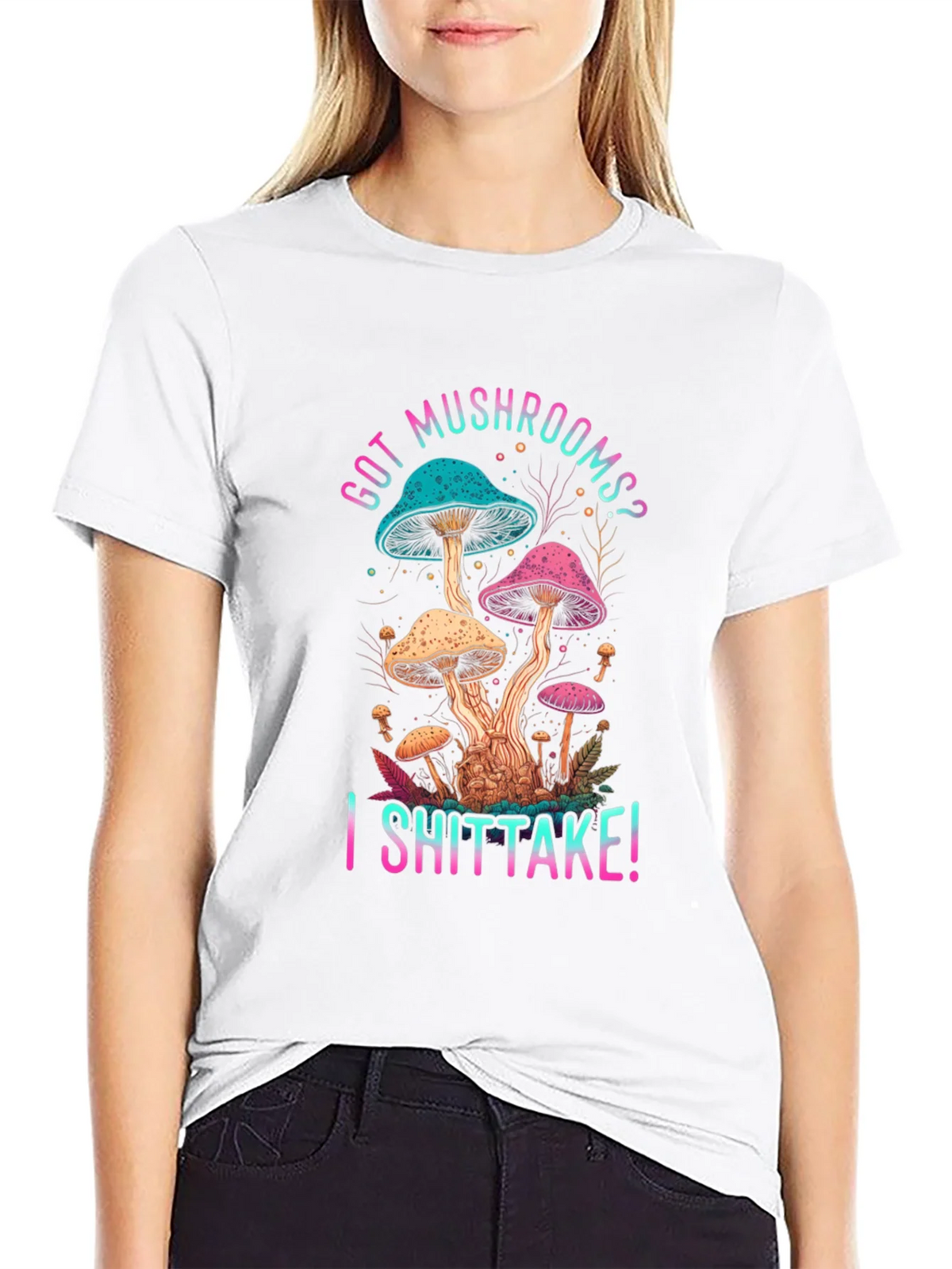 Got Mushrooms? I Shiitake! Funny Graphic Tee product image 11