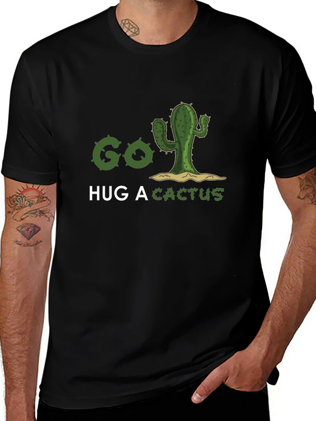 Go Hug A Cactus T-Shirt - Funny Graphic Tee product image 1