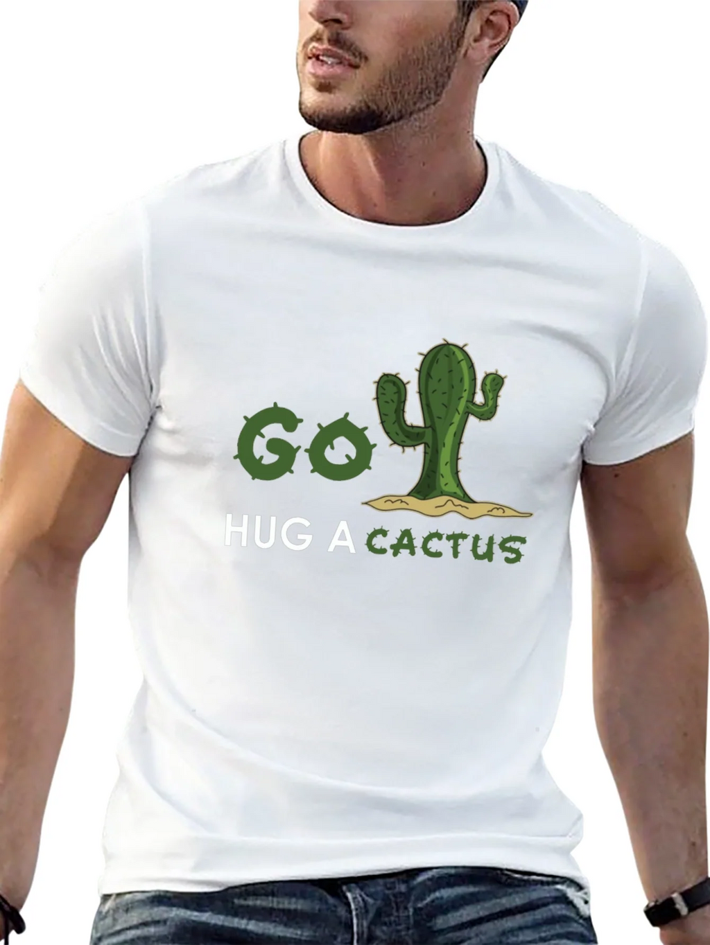 Go Hug A Cactus T-Shirt - Funny Graphic Tee product image 4