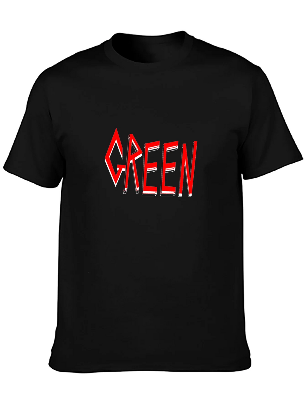 Green T-Shirt - Red Graphic Design product image 6
