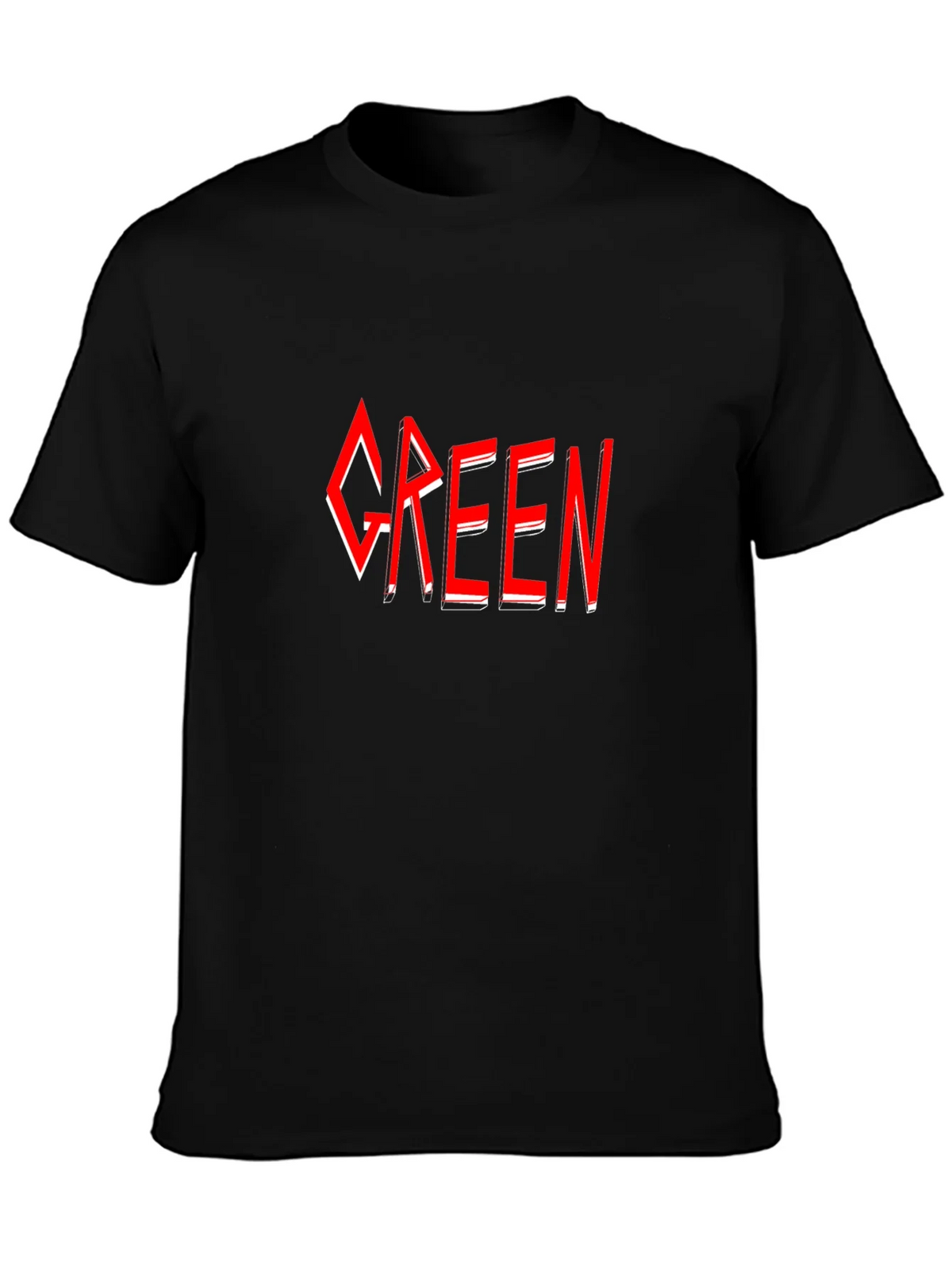 Green T-Shirt - Red Graphic Design product image 6