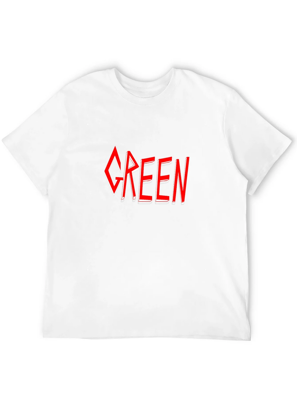 Green T-Shirt - Red Graphic Design product image 3