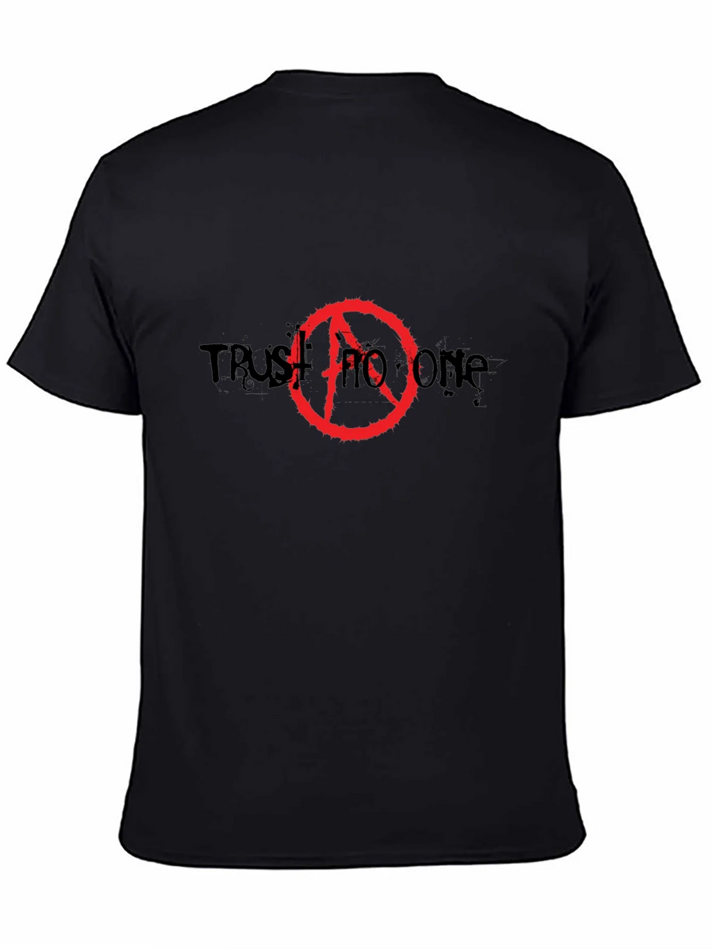 Trust No One Anarchy Symbol Black T-Shirt product image 5
