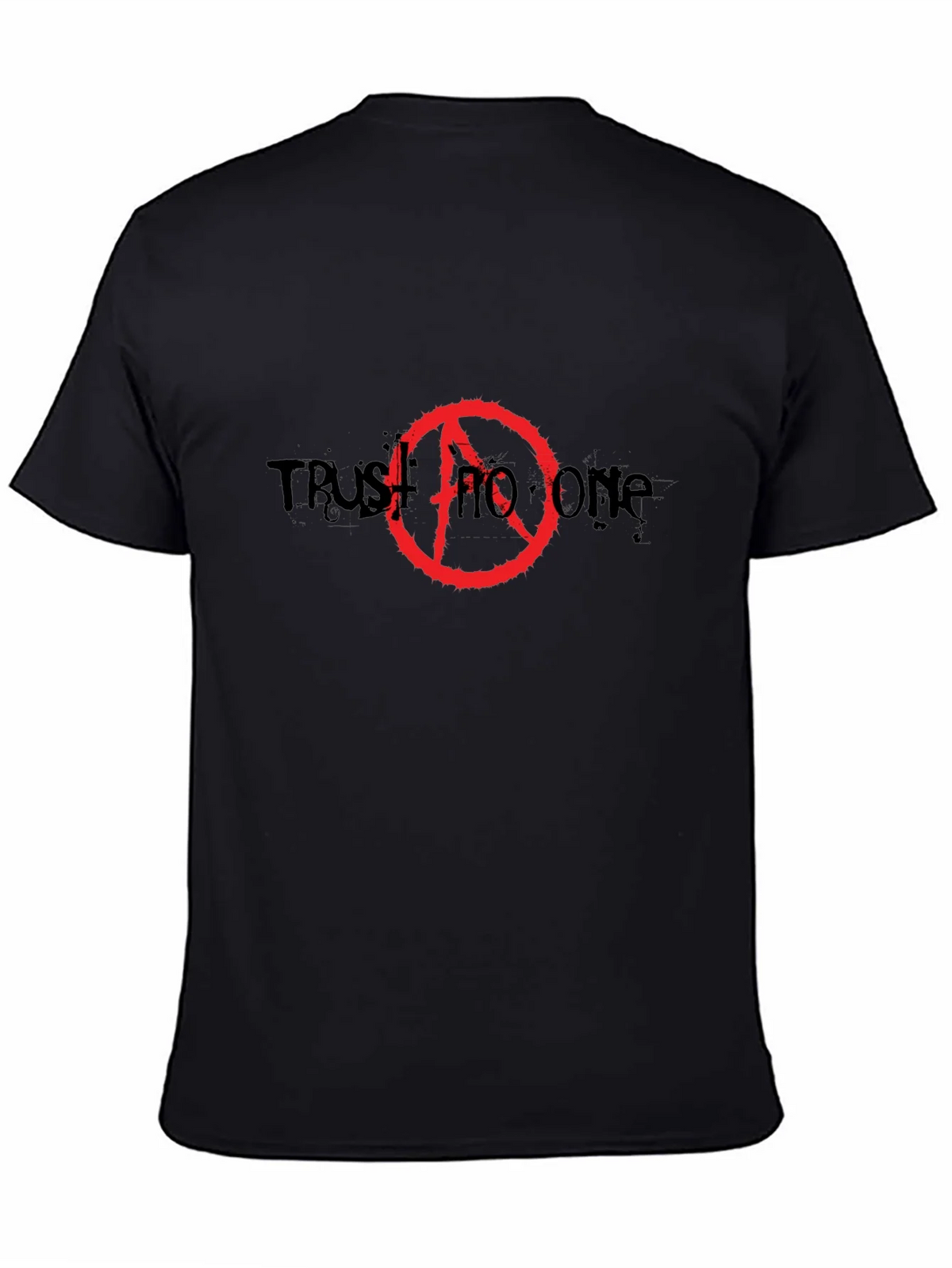 Trust No One Anarchy Symbol Black T-Shirt product image 5