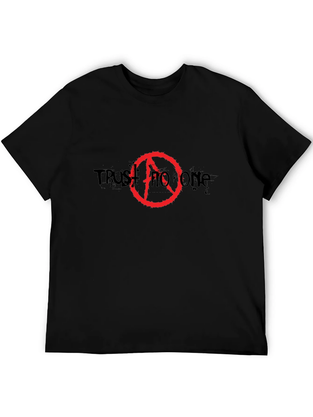 Trust No One Anarchy Symbol Black T-Shirt product image 6