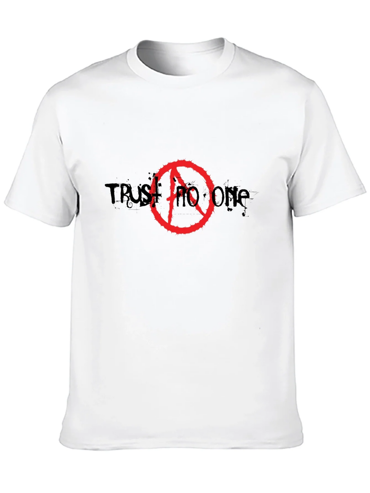 Trust No One Anarchy Symbol Black T-Shirt product image 8