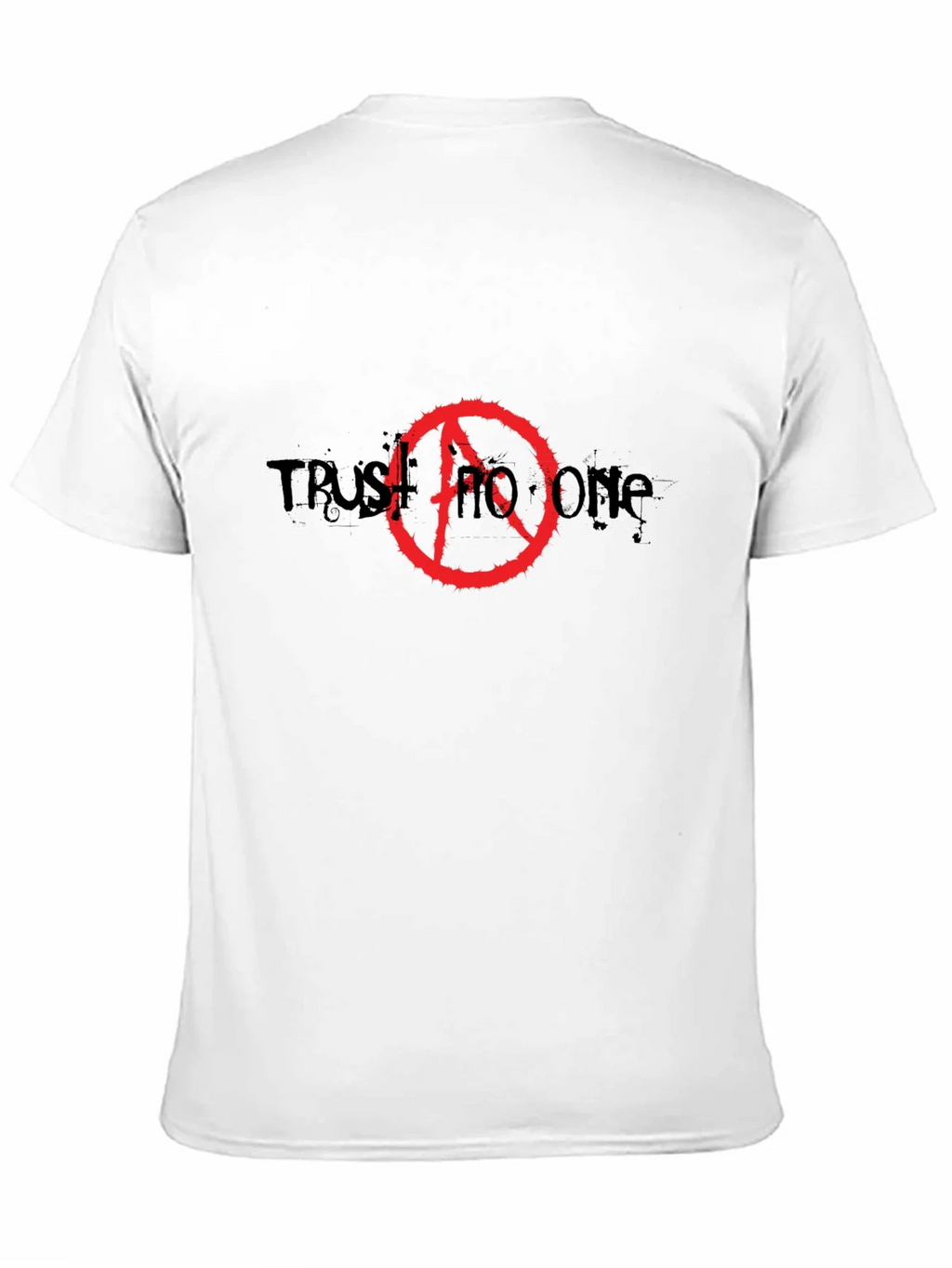 Trust No One Anarchy Symbol Black T-Shirt product image 2