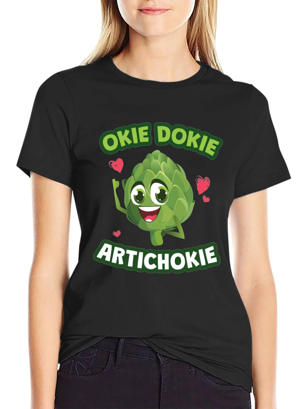 Okie Dokie Artichokie Black Graphic T-Shirt product image 5