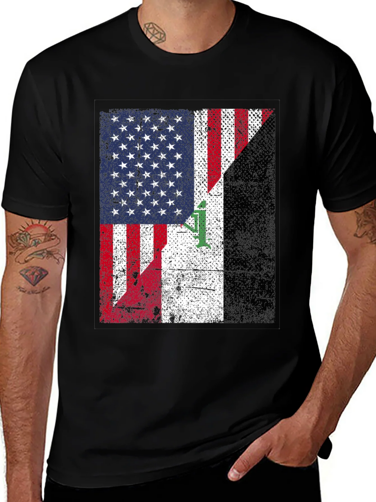 USA Iraq Flag Graphic T-Shirt product image 1
