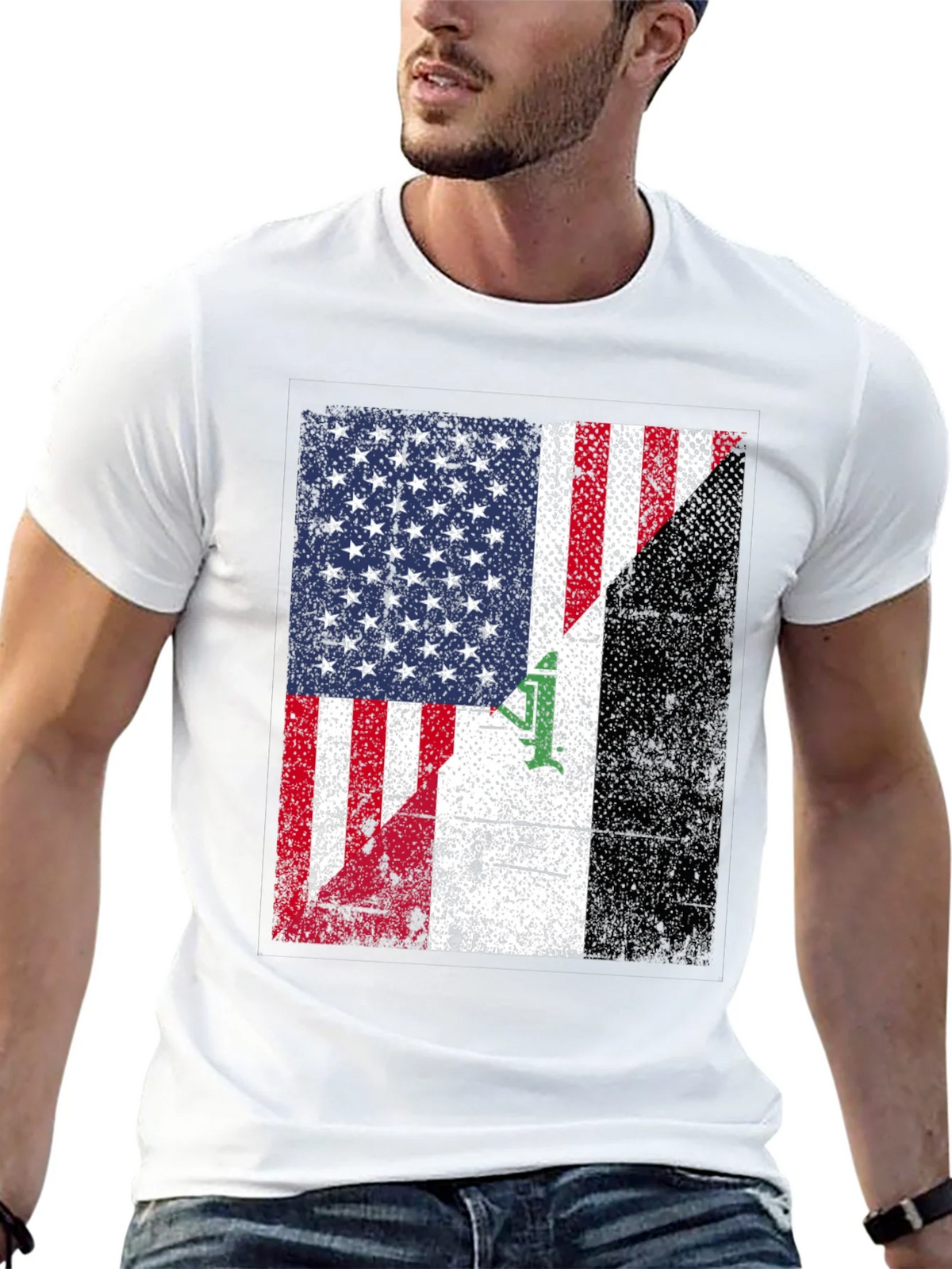 USA Iraq Flag Graphic T-Shirt product image 4