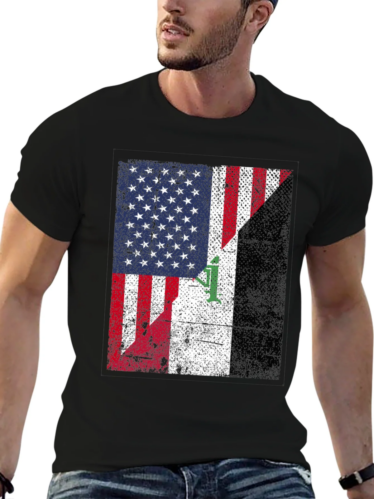 USA Iraq Flag Graphic T-Shirt product image 9