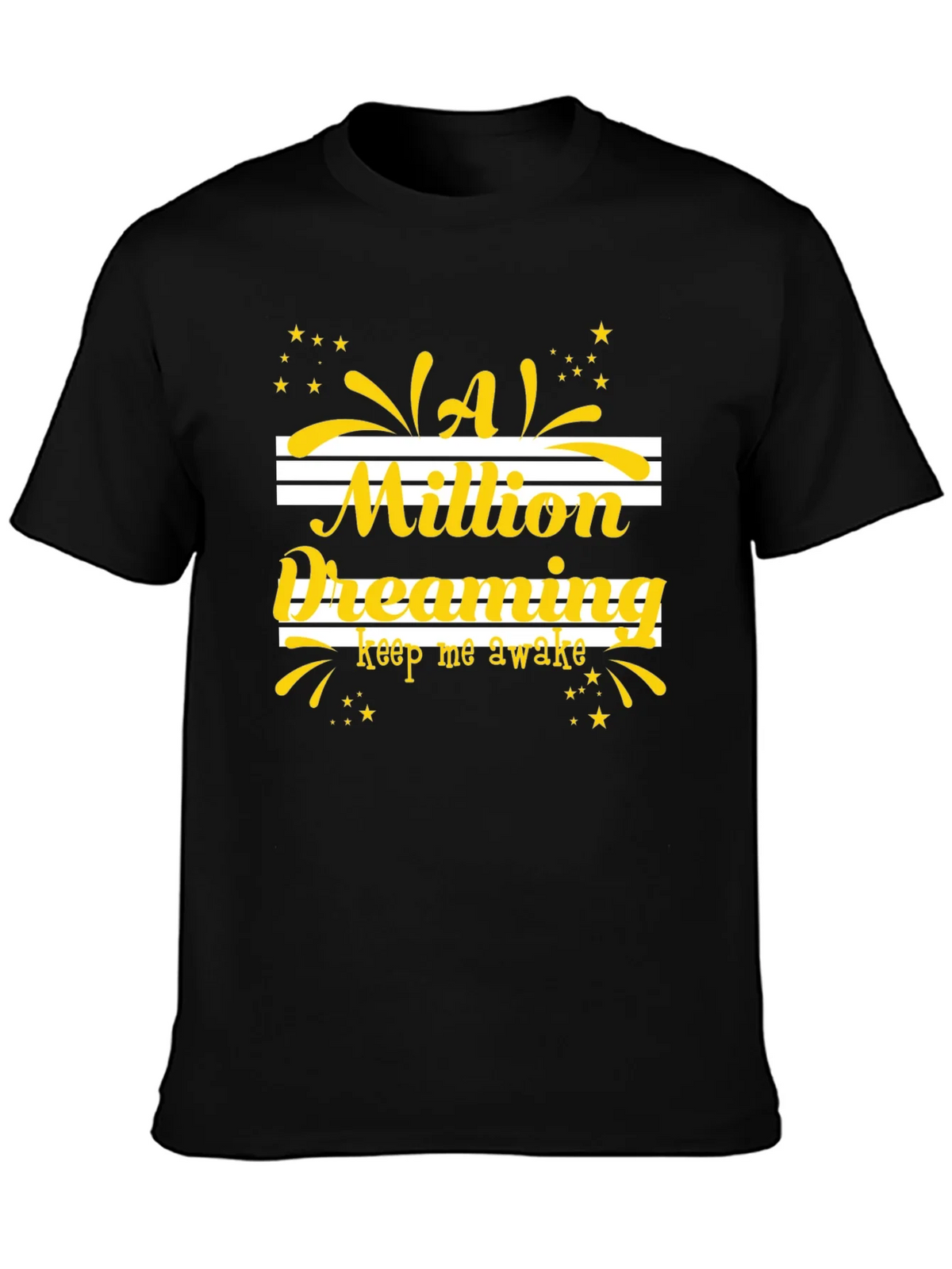 Dreaming Graphic Tee - Black Cotton T-Shirt product image 6