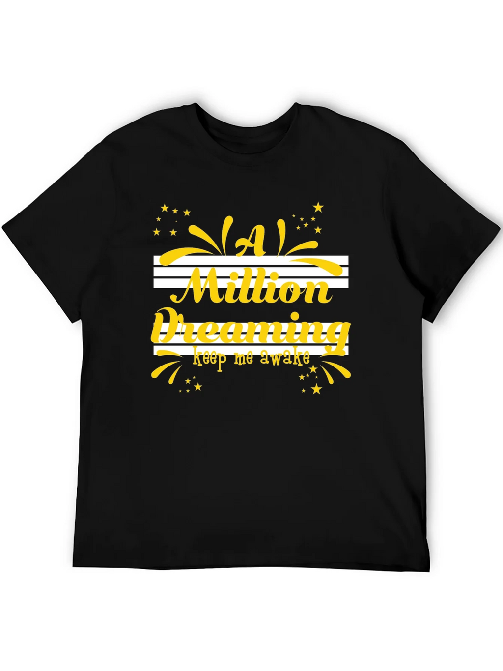 Dreaming Graphic Tee - Black Cotton T-Shirt product image 8