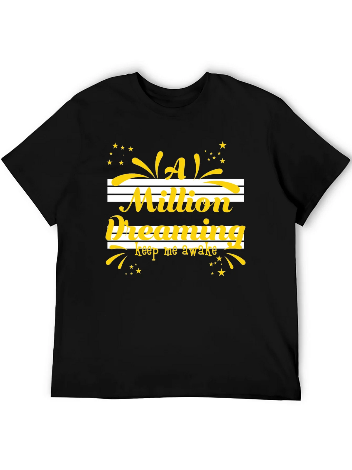 Dreaming Graphic Tee - Black Cotton T-Shirt product image 8