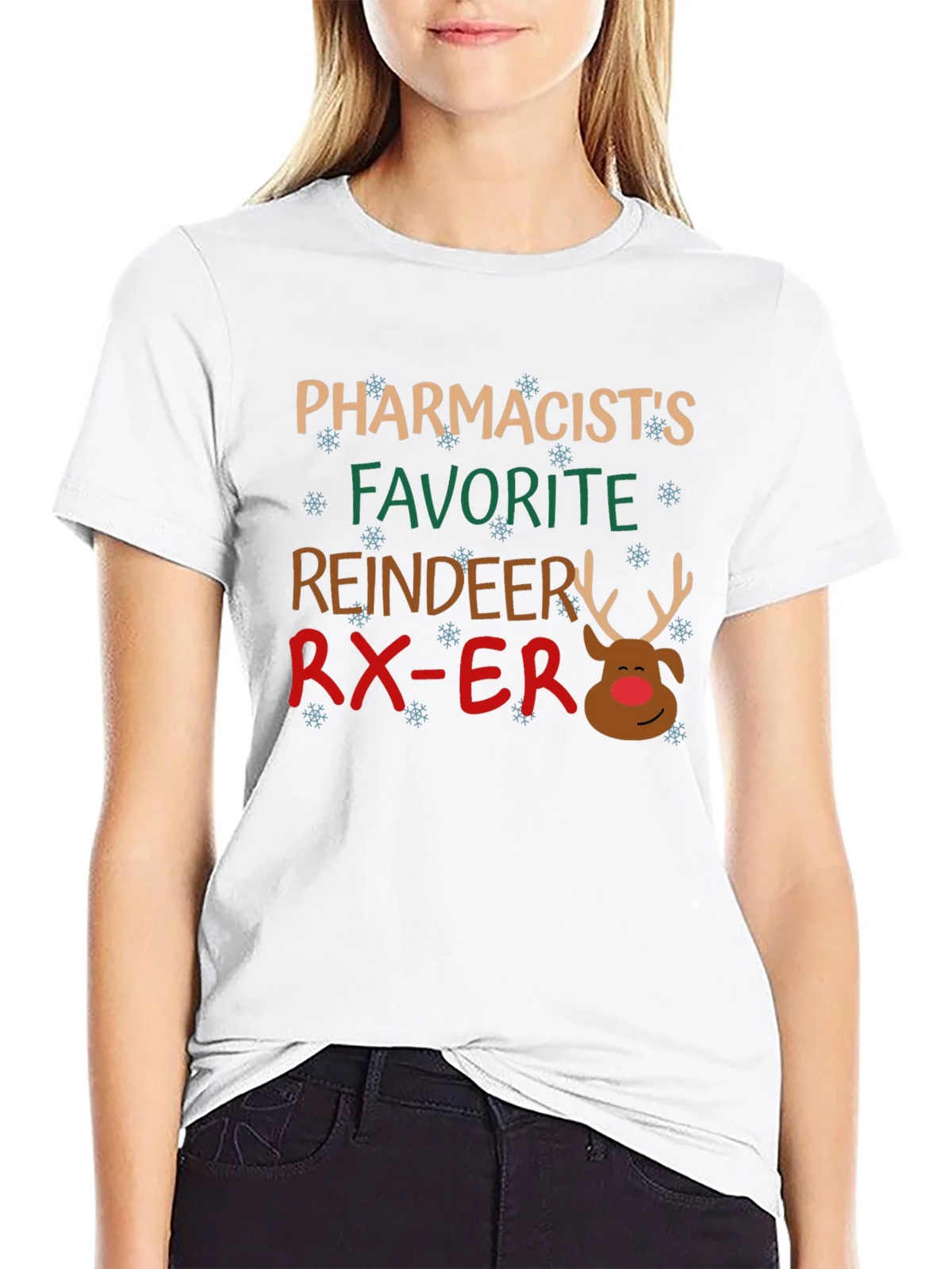 Pharmacists Favorite Reindeer Christmas T-Shirt product image 11