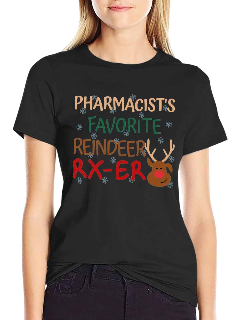 Pharmacists Favorite Reindeer Christmas T-Shirt product image 5