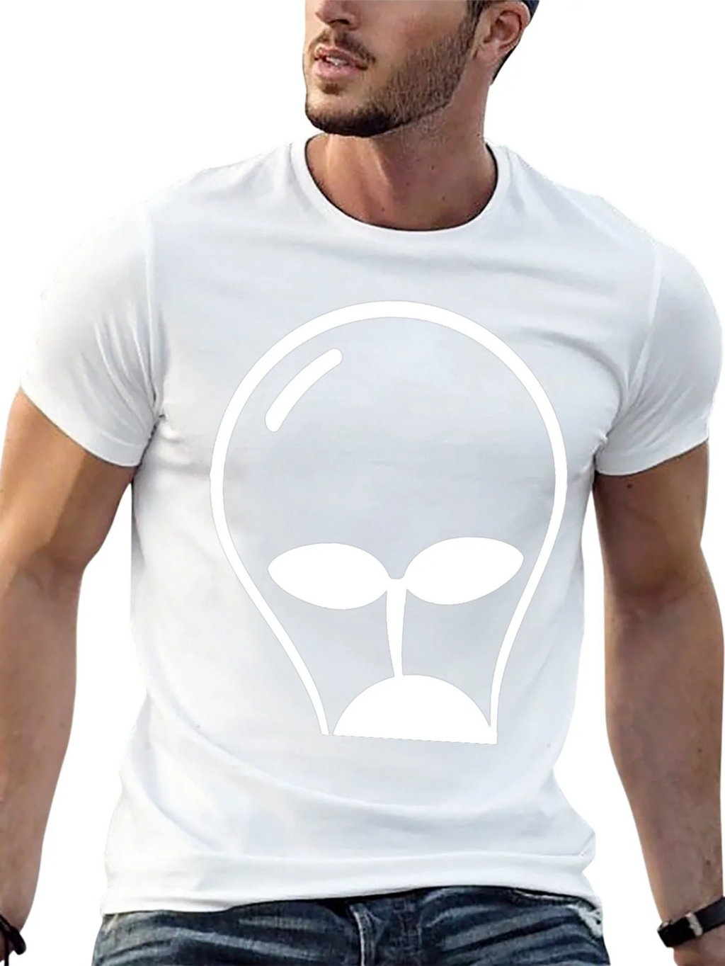 Alien Head Graphic Tee - Black T-Shirt product image 4