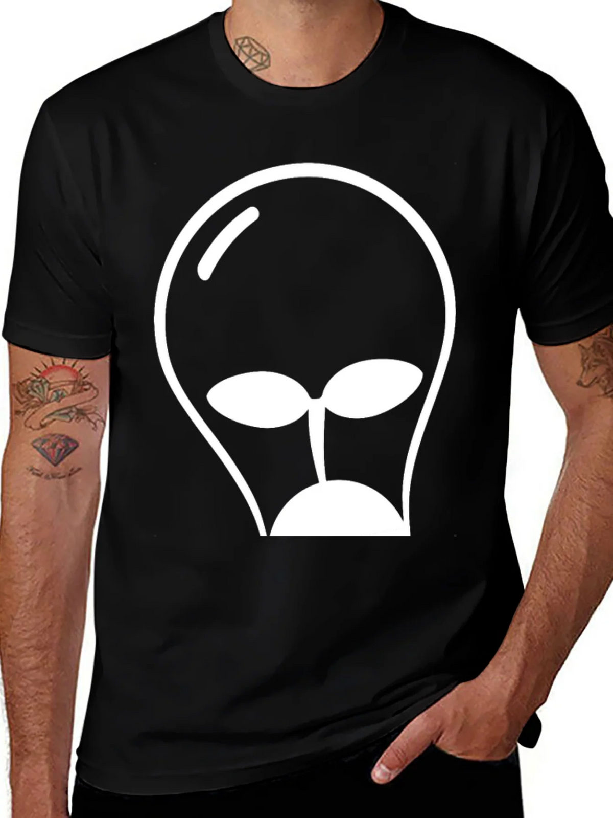 Alien Head Graphic Tee - Black T-Shirt product image 1