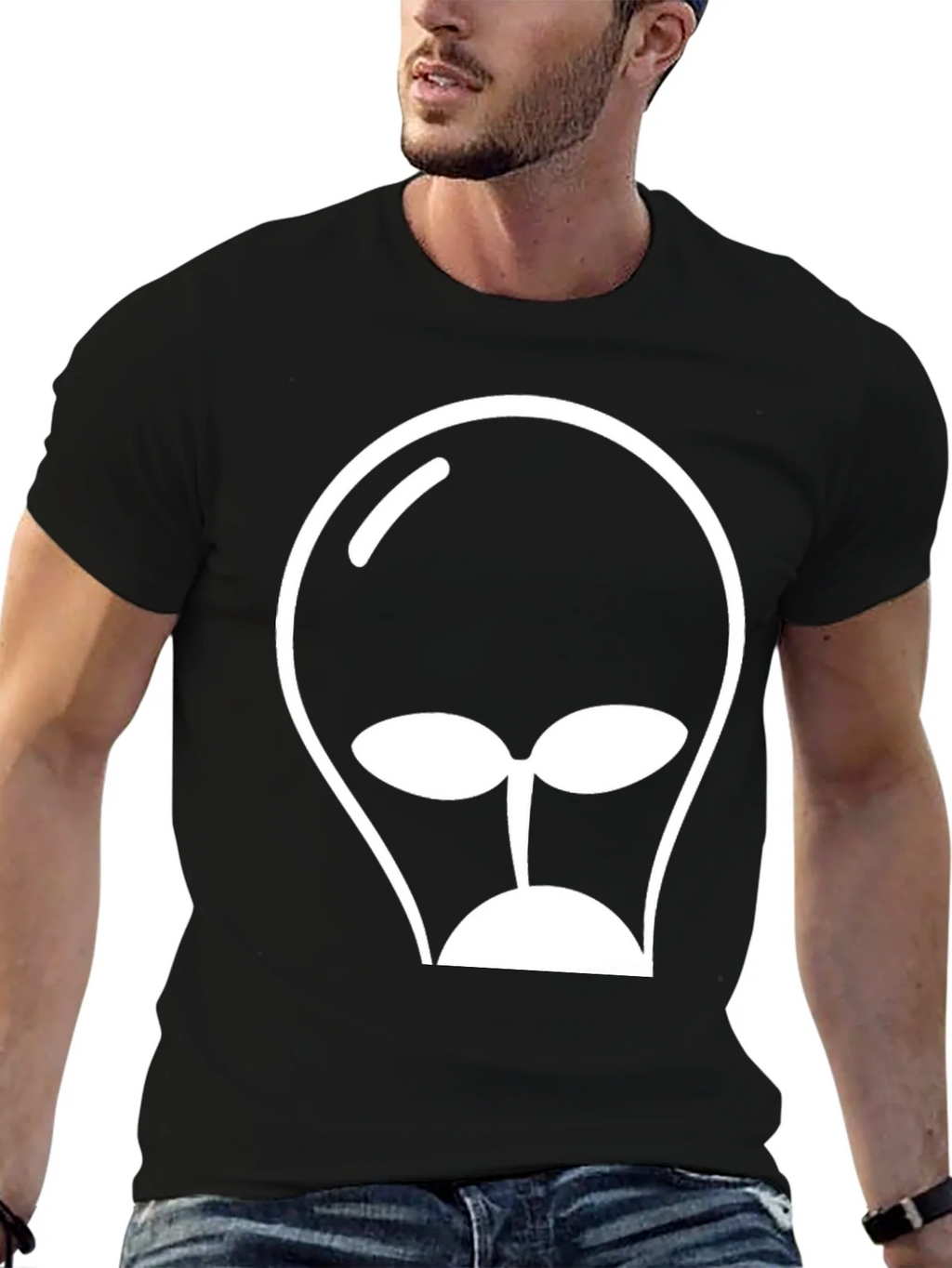 Alien Head Graphic Tee - Black T-Shirt product image 9
