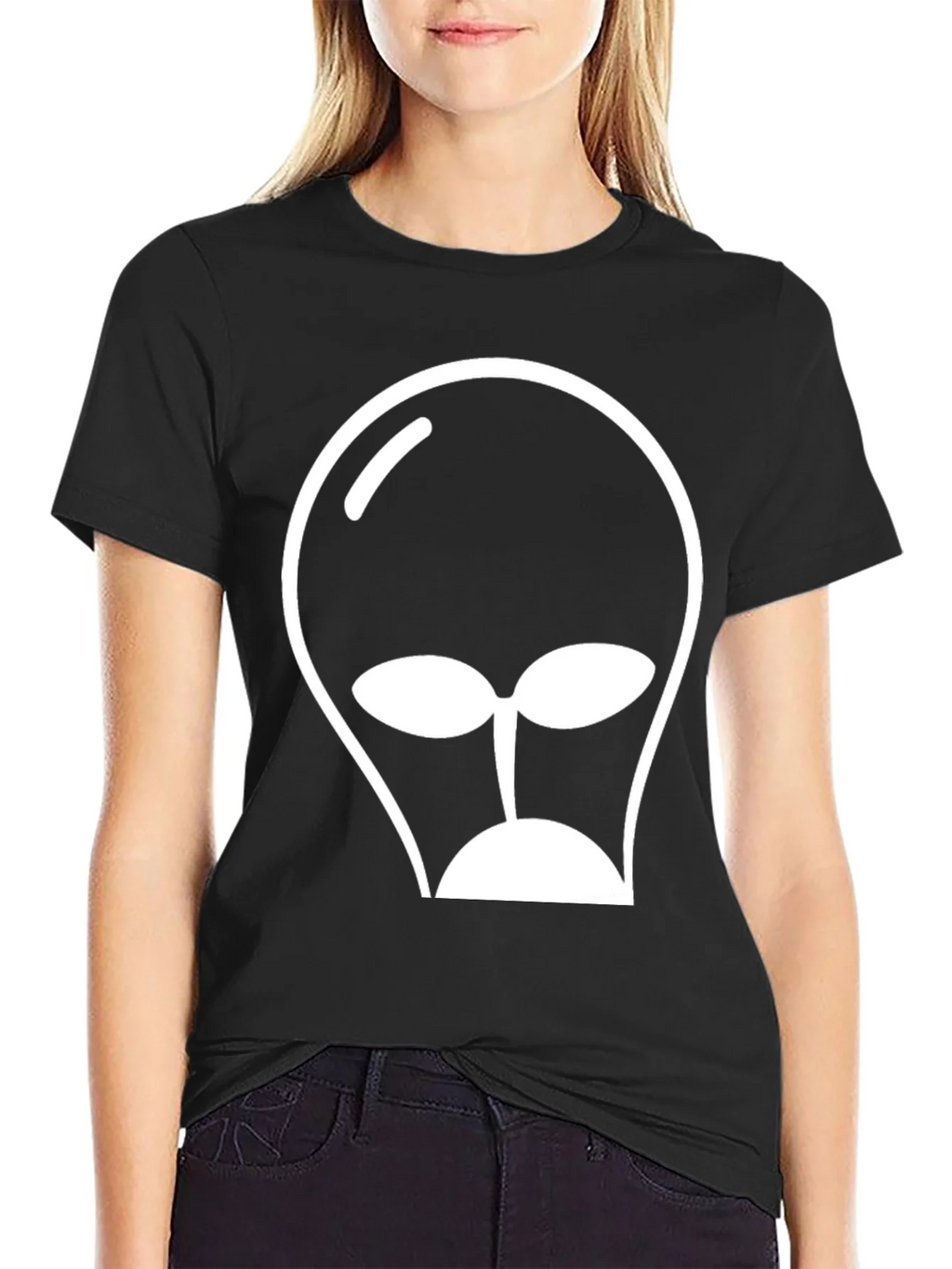 Alien Head Graphic Tee - Black T-Shirt product image 5
