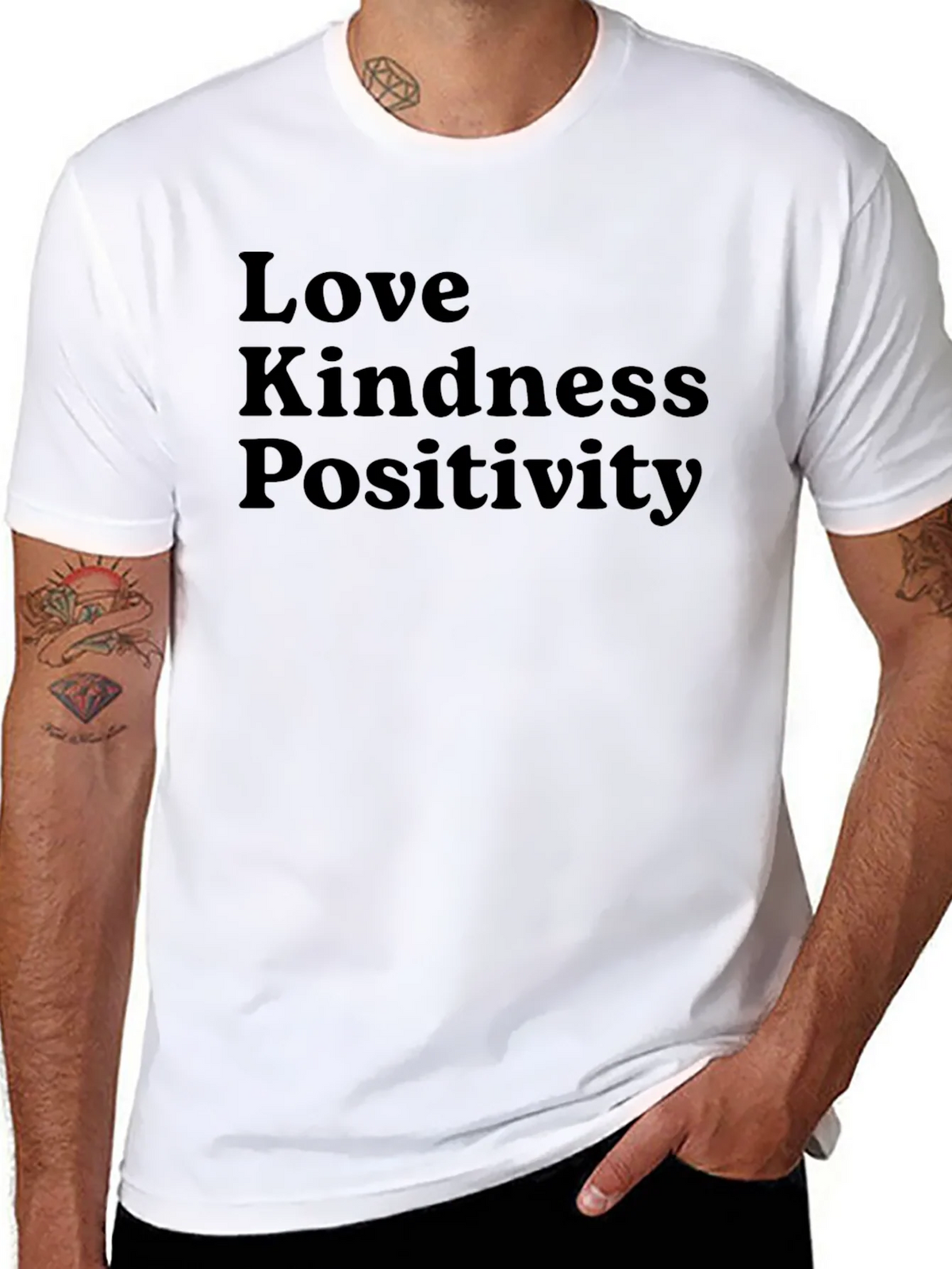 Love Kindness Positivity Black T-Shirt product image 10