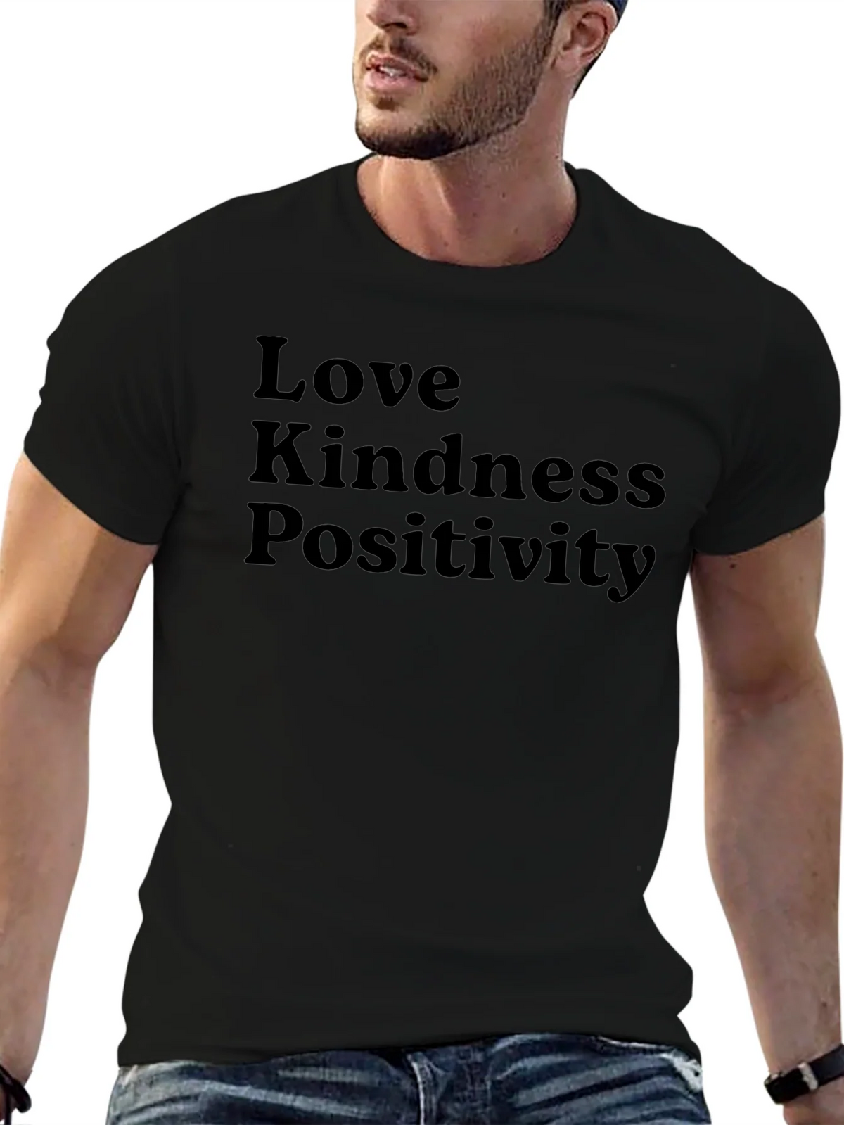 Love Kindness Positivity Black T-Shirt product image 9
