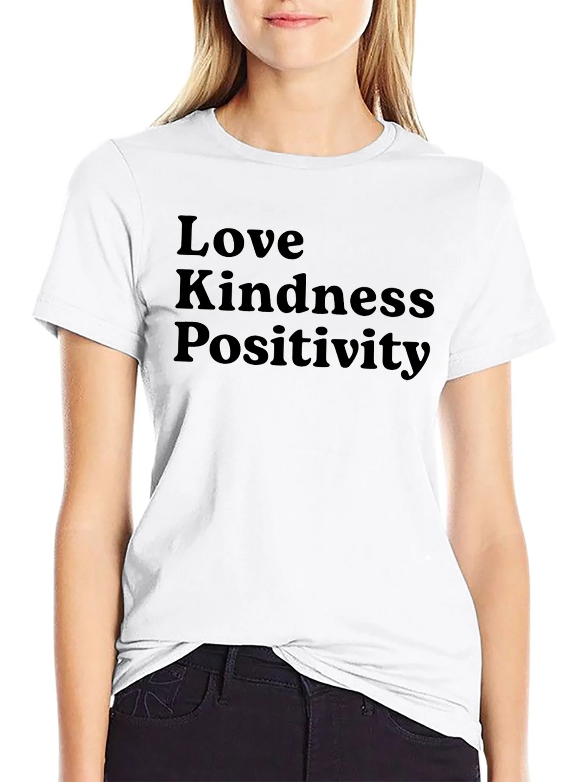 Love Kindness Positivity Black T-Shirt product image 11