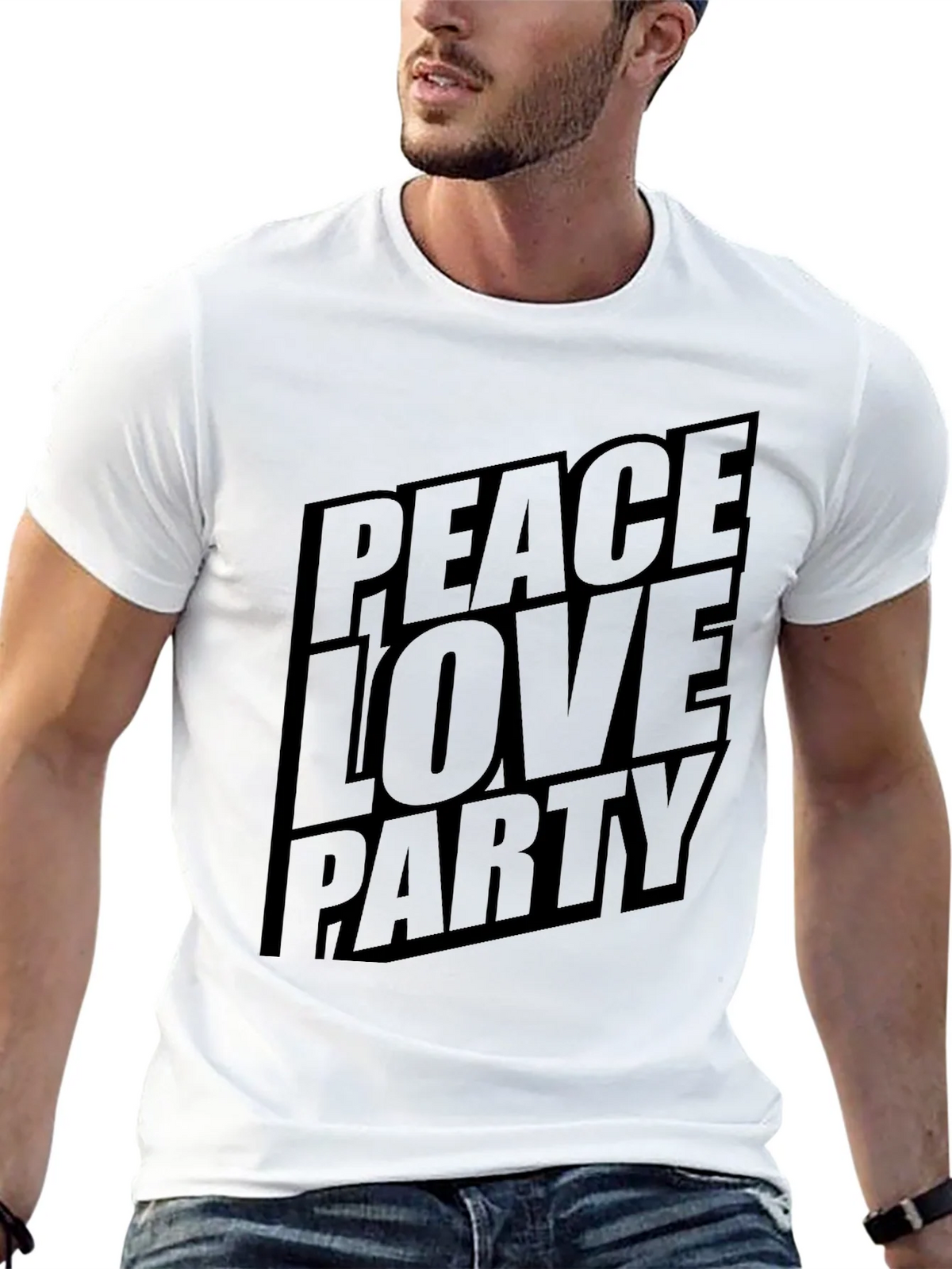 Peace Love Party Graphic T-Shirt product image 4