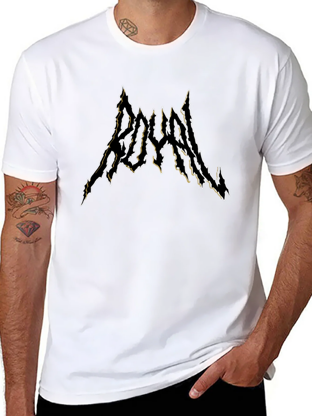 Royal Black Metal Style T-Shirt product image 10