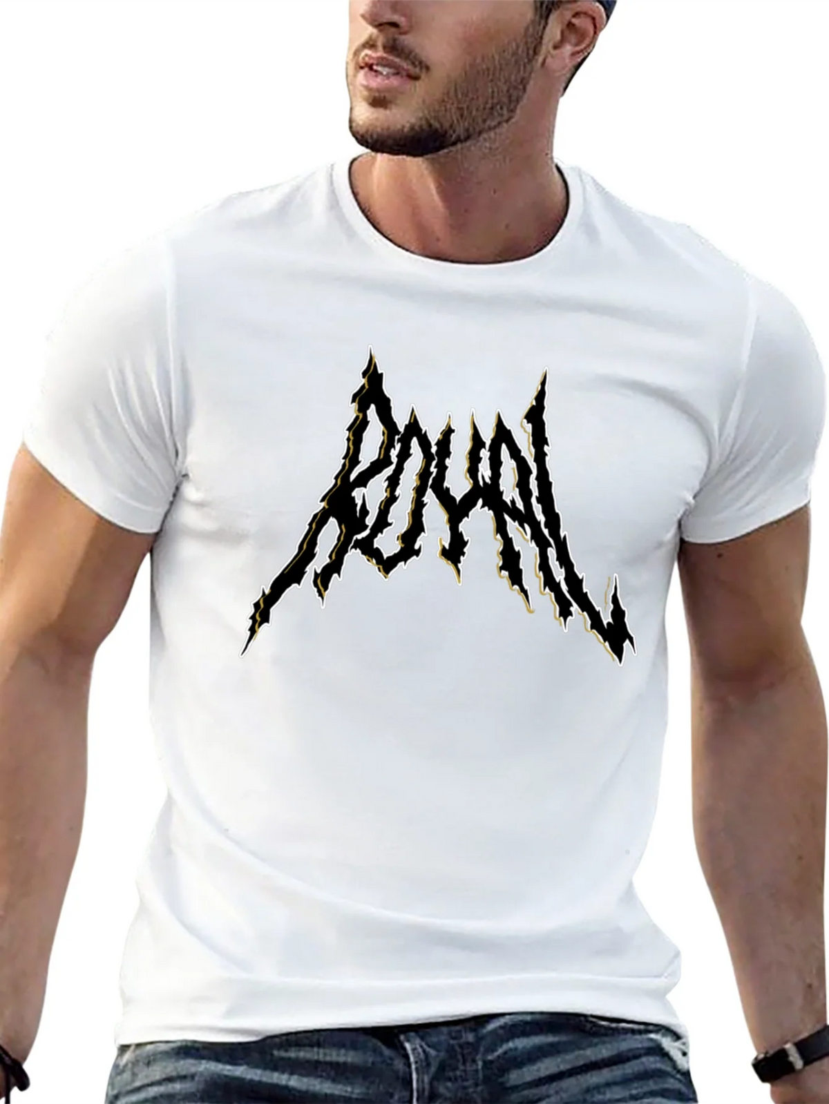 Royal Black Metal Style T-Shirt product image 4