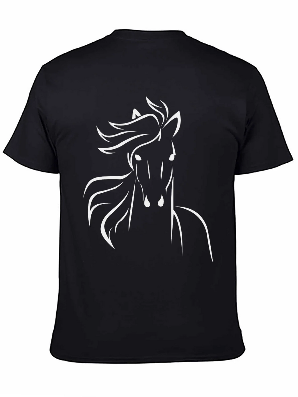Horse Silhouette Graphic Tee - Stylish Mens Black T-Shirt product image 7