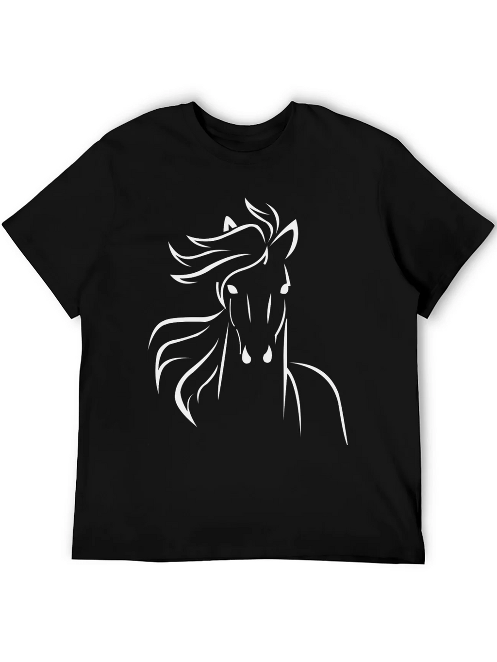 Horse Silhouette Graphic Tee - Stylish Mens Black T-Shirt product image 8