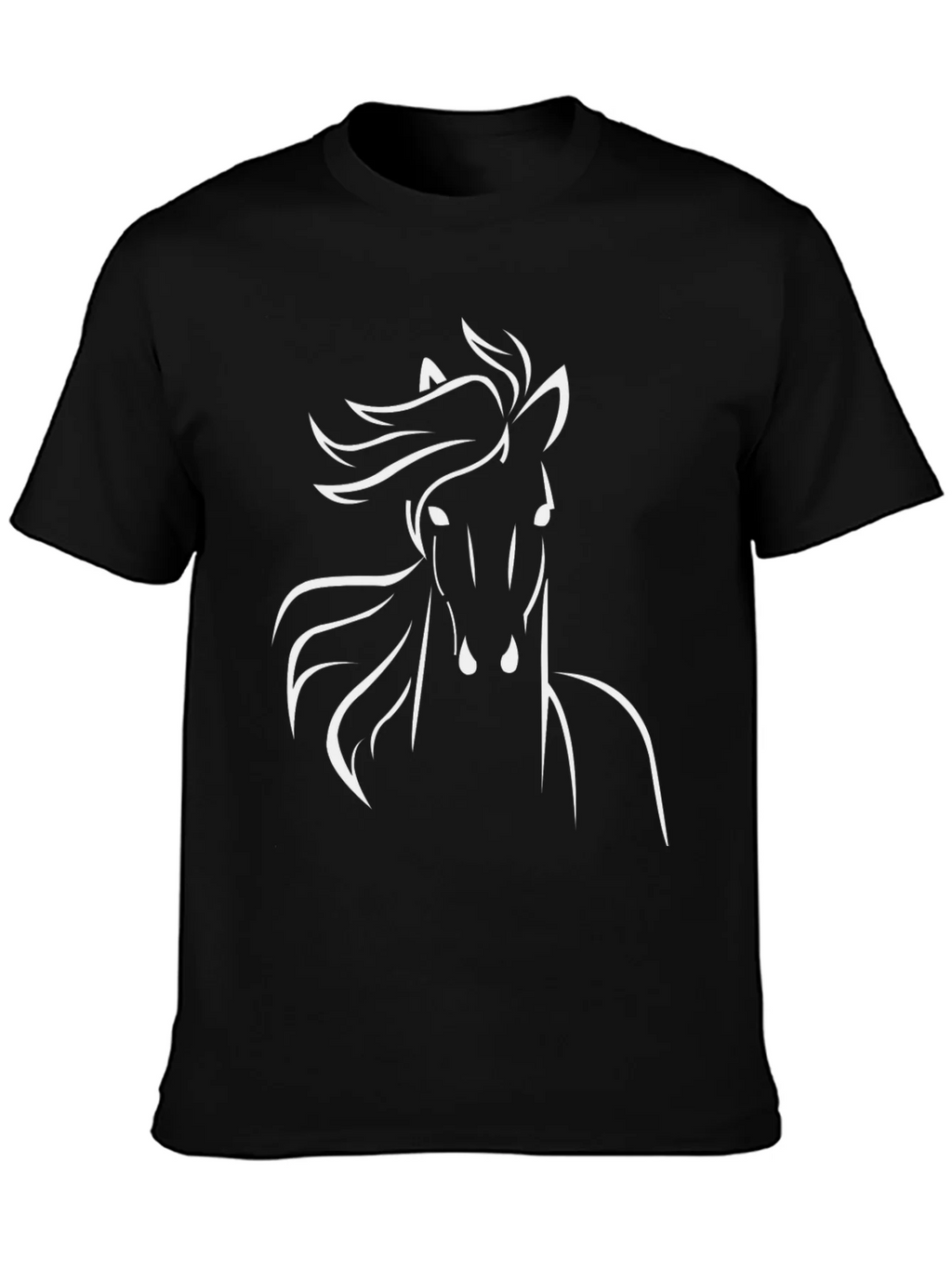 Horse Silhouette Graphic Tee - Stylish Mens Black T-Shirt product image 6