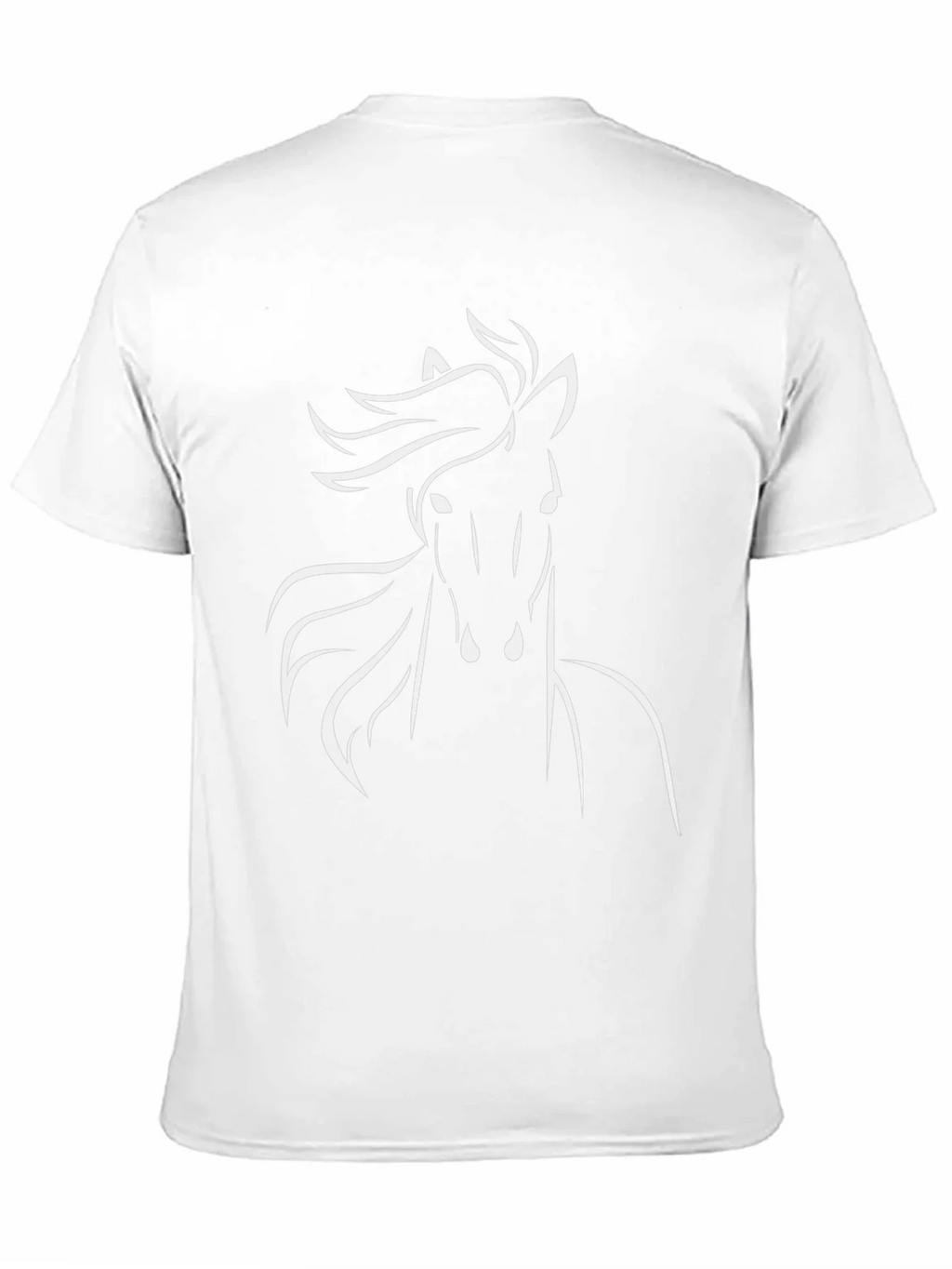 Horse Silhouette Graphic Tee - Stylish Mens Black T-Shirt product image 2