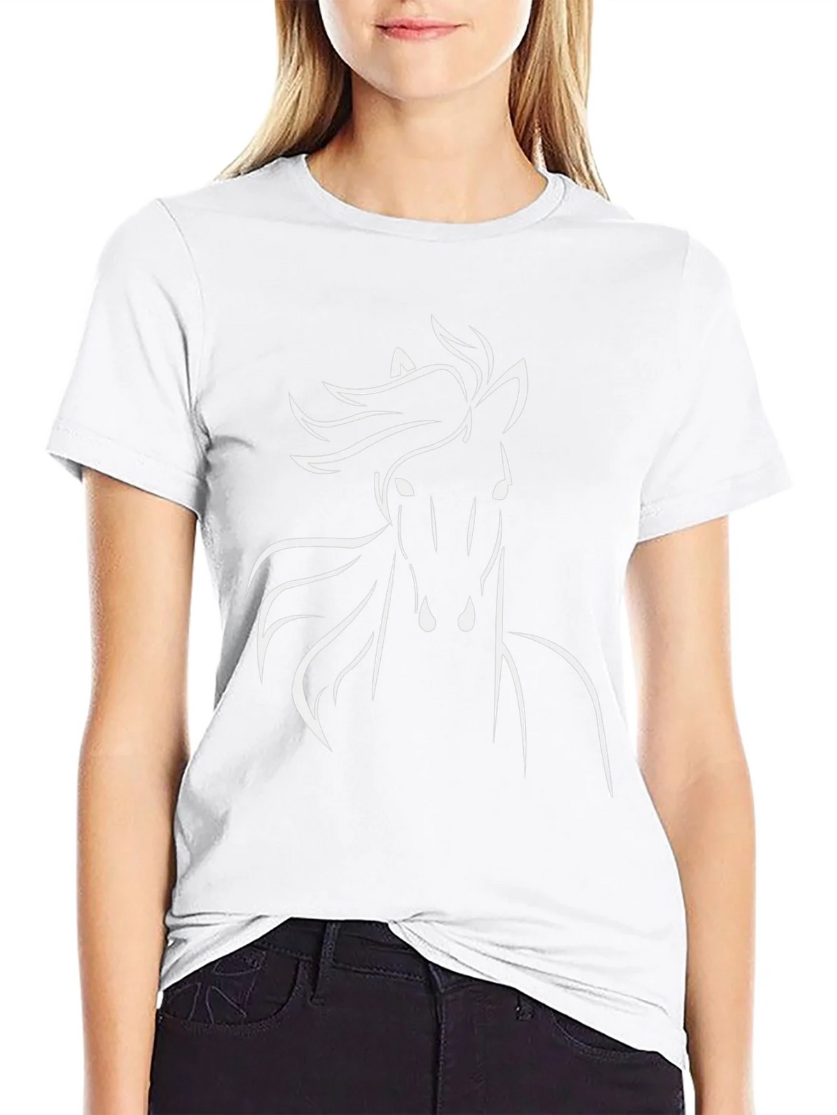 Horse Silhouette Graphic Tee - Stylish Mens Black T-Shirt product image 11
