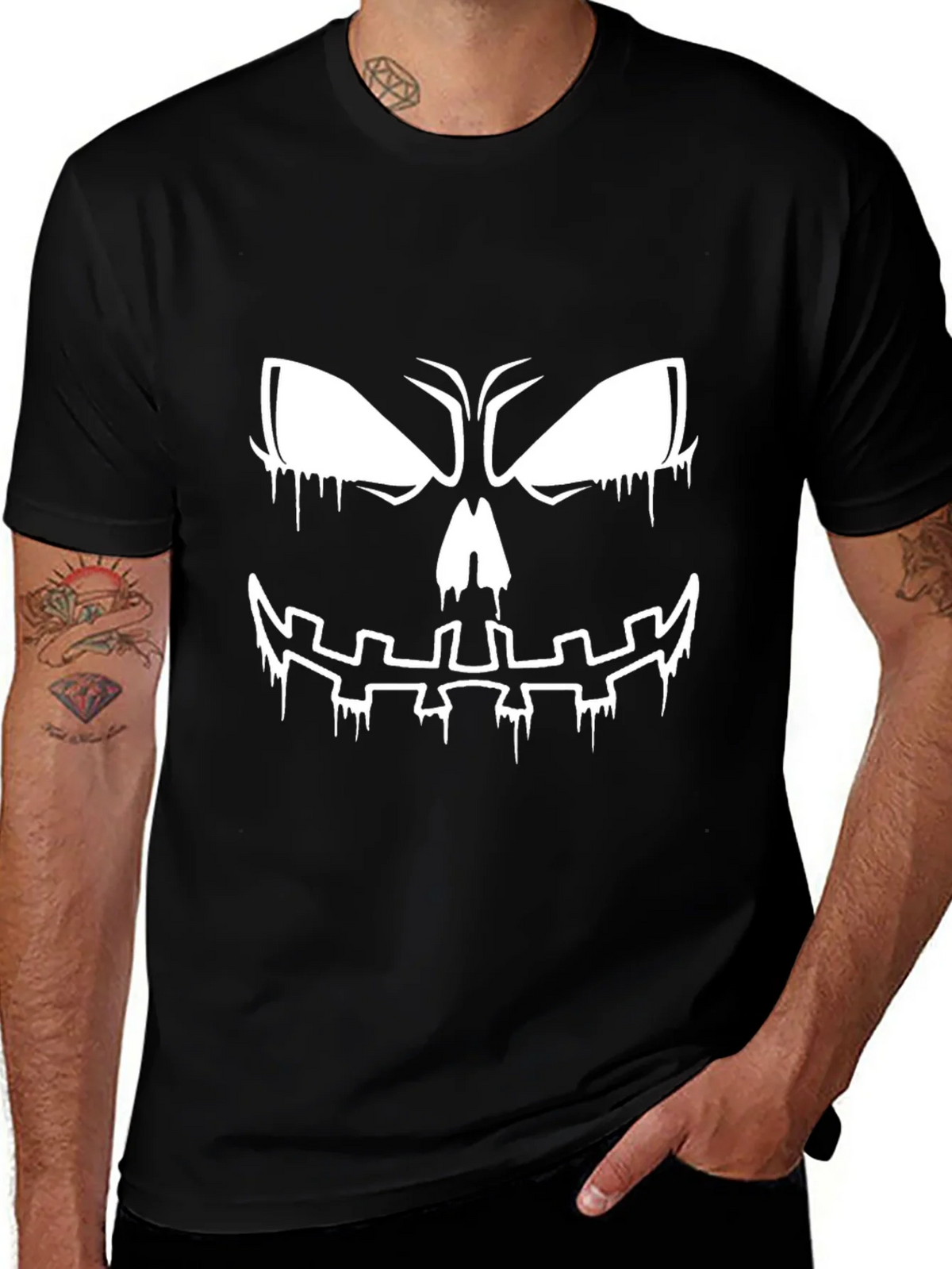 Spooky Halloween Face Graphic T-Shirt product image 1