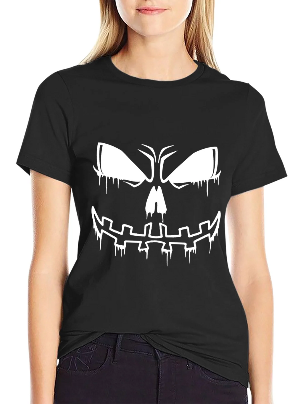 Spooky Halloween Face Graphic T-Shirt product image 5