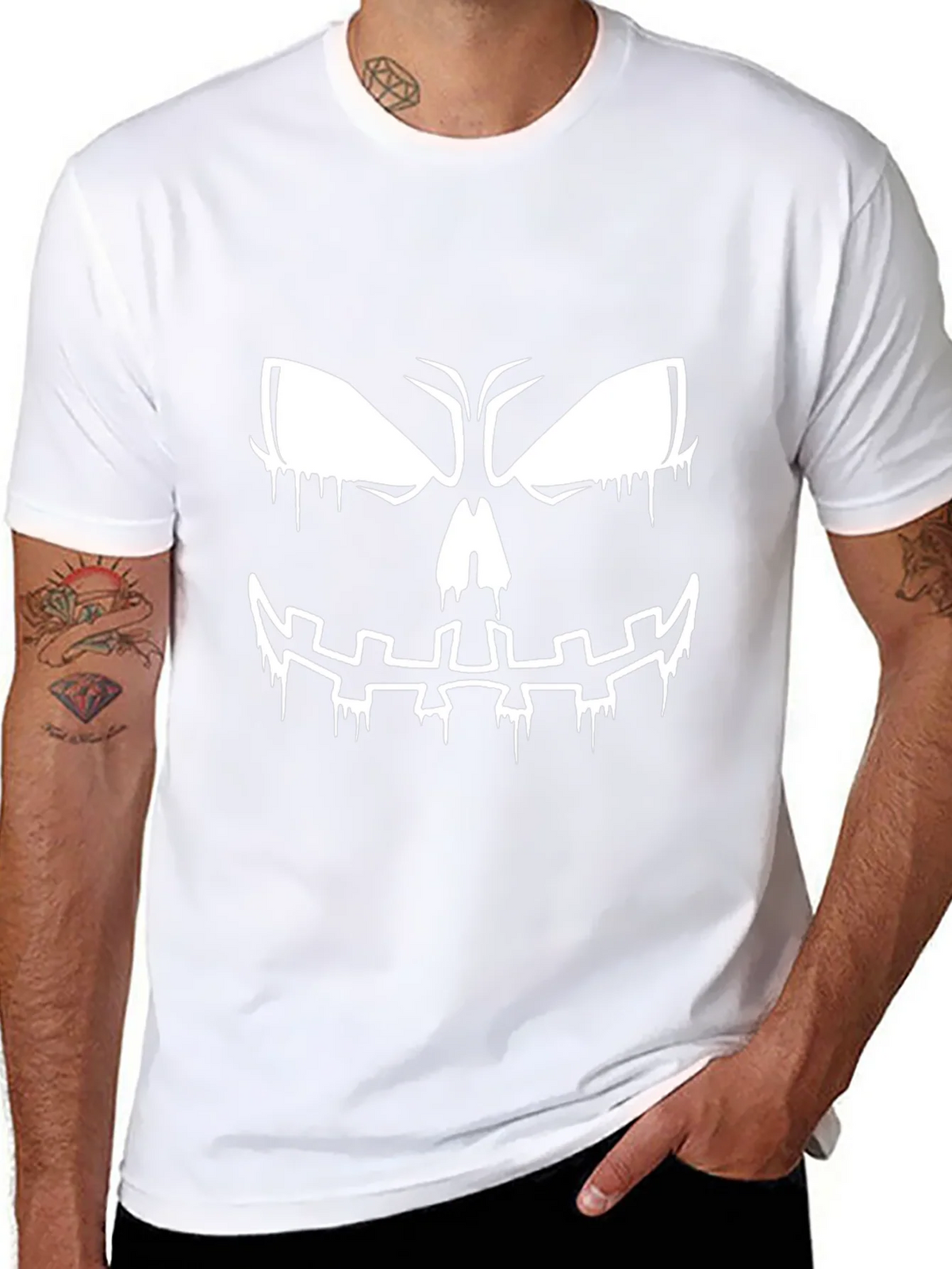 Spooky Halloween Face Graphic T-Shirt product image 10