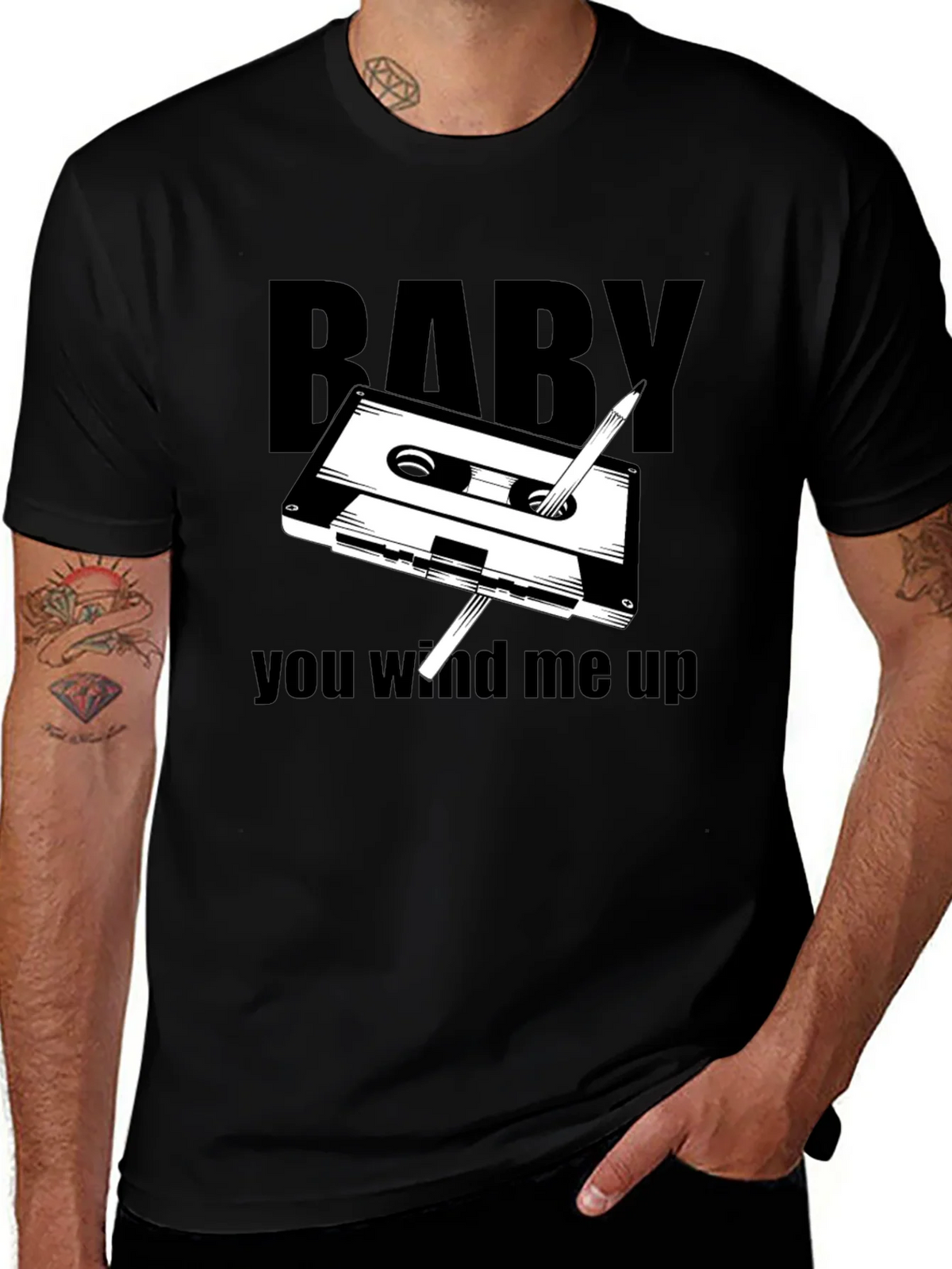 Retro Cassette Tape T-Shirt - You Wind Me Up product image 1
