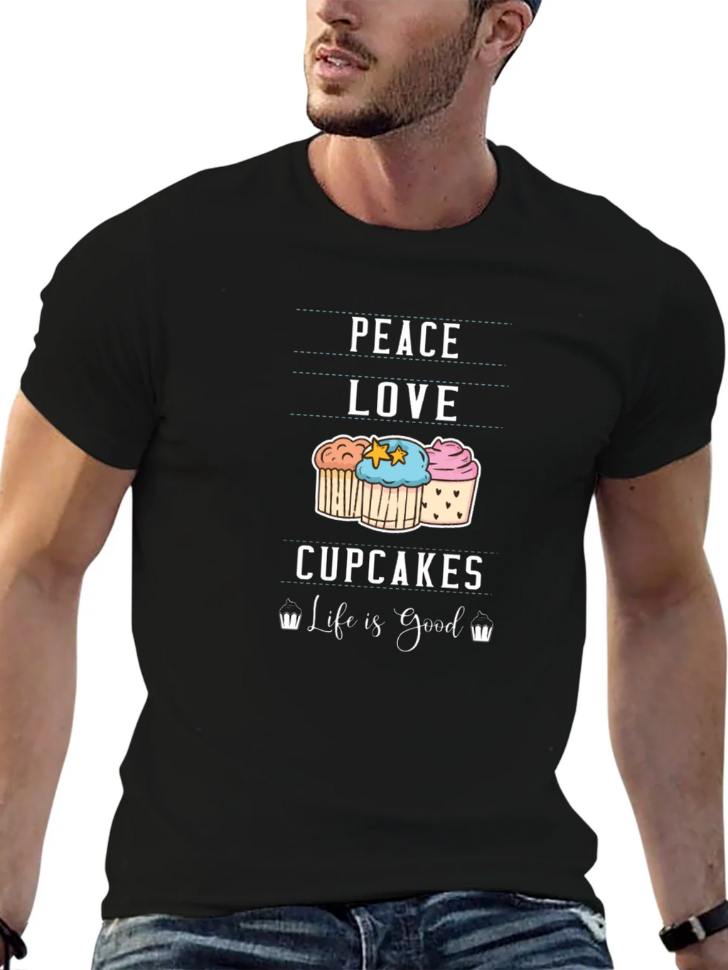 Peace Love Cupcakes T-Shirt - Life is Good product image 9
