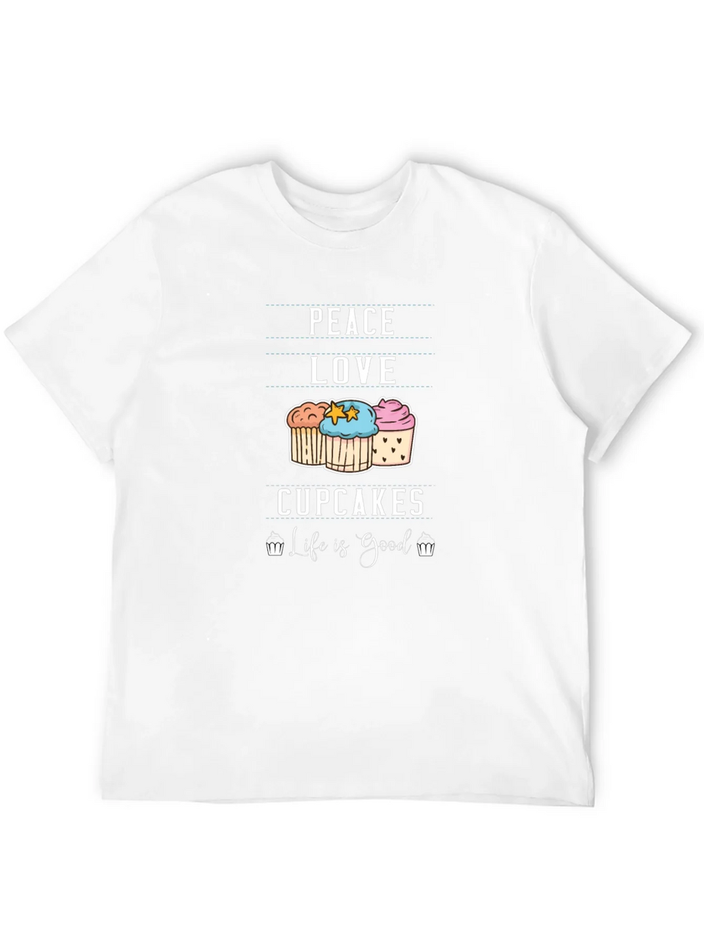 Peace Love Cupcakes T-Shirt - Life is Good product image 3